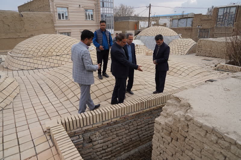 بازدید مدیرکل میراث‌فرهنگی همدان از حمام تاریخی جورقان