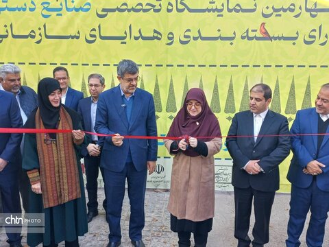 افتتاح نمایشگاه تخصصی صنایع‌دستی بسته‌بندی‌شده یزد با حضور سخنگوی دولت و مقامات استانی
