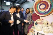 افتتاحیه اولین نمایشگاه صنایع دستی حصیری وابسته به نخل جنوب کشور