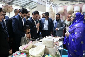 افتتاحیه اولین نمایشگاه صنایع دستی حصیری وابسته به نخل جنوب کشور