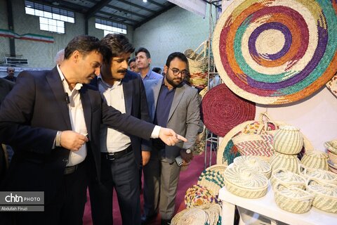 افتتاحیه اولین نمایشگاه صنایع دستی حصیری وابسته به نخل جنوب کشور