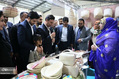 افتتاحیه اولین نمایشگاه صنایع دستی حصیری وابسته به نخل جنوب کشور