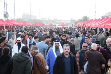استقبال بی‌نظیر مردم عراق از نمایشگاه صنایع‌دستی و گردشگری ایلام در عزیزیه واسط