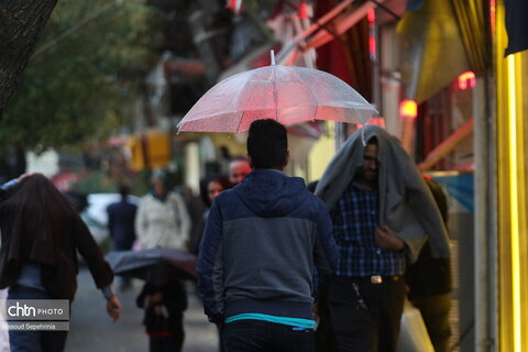 بارش باران در تبریز