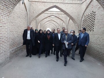 بازدید سخنگوی دولت از کاروانسرای جهانی سعدالسلطنه قزوین