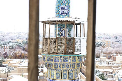 اولین بارش برف در مجموعه جهانی میدان امام (ره)(نقش جهان)