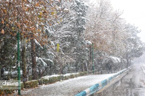 اولین بارش برف در مجموعه جهانی میدان امام (ره)(نقش جهان)