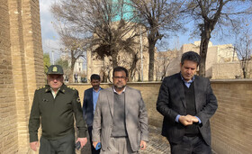 بازدید مدیرکل پشتیبانی و رفاه وزارت میراث‌فرهنگی از آثار تاریخی قم