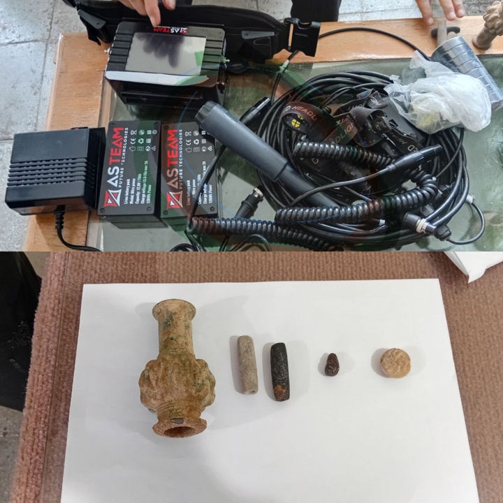 کشف‌وضبط اشیای تاریخی و یک دستگاه فلزیاب از حفار غیرمجاز در آبدانان ایلام