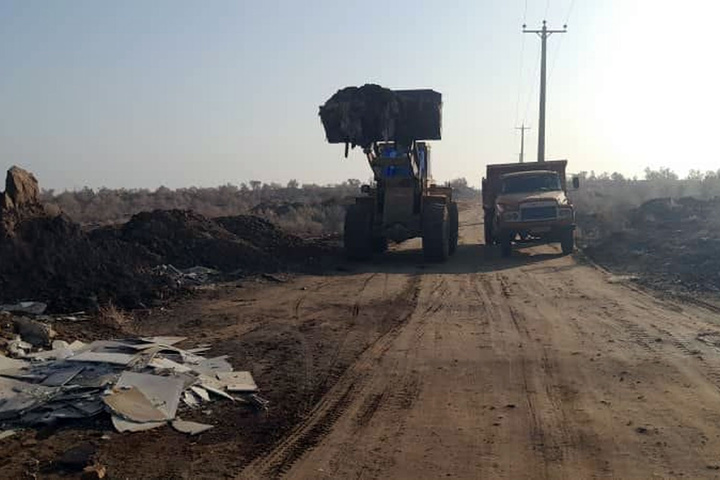 پاک‌سازی حریم پایگاه میراث ملی ویگل از زباله‌های صنعتی