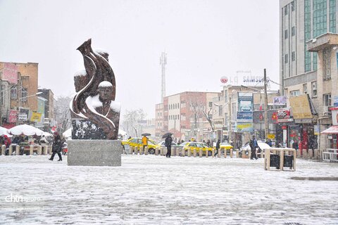 بارش سنگین برف در سنندج