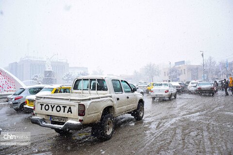 بارش سنگین برف در سنندج