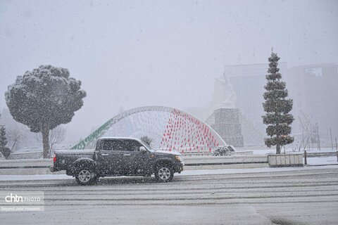 بارش سنگین برف در سنندج