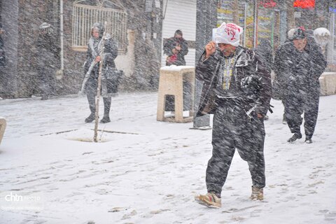 بارش سنگین برف در سنندج