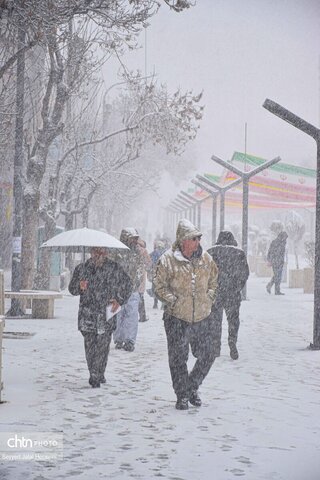 بارش سنگین برف در سنندج