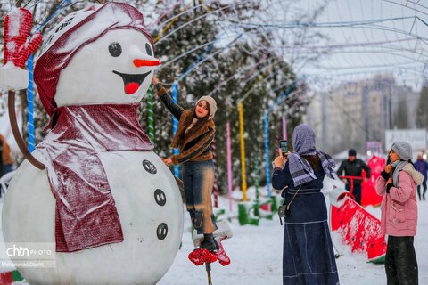 بارش برف و کولاک شدید در اردبیل
