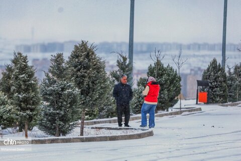 بارش برف و کولاک شدید در اردبیل