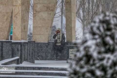 بارش برف و کولاک شدید در اردبیل