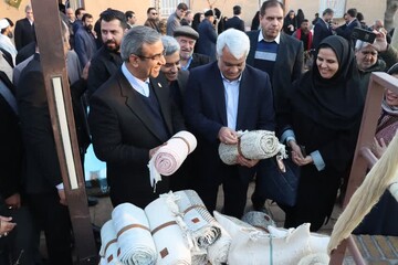 بازدید مدیرکل میراث‌فرهنگی خراسان رضوی از کارگاه بافت پارچه‌های سنتی فرت در روستای تاریخی محمودآباد تربت جام