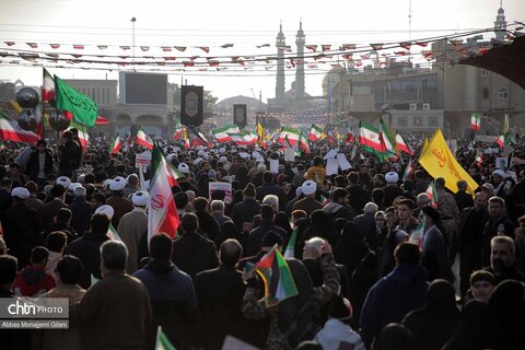 راهپیمایی پرشور مردم قم در محکومیت تروریست‌های آشوبگر