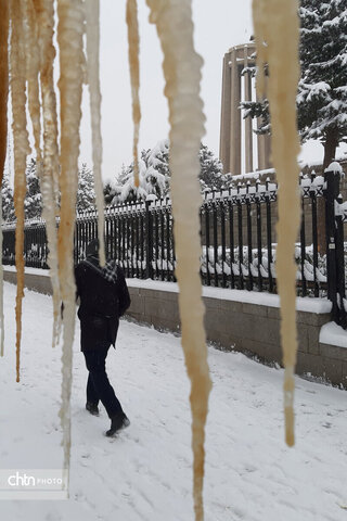 آرامگاه بوعلی سینا در آغوش زمستان