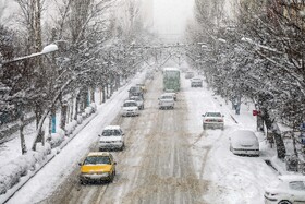 بارش برف سنگین در اردبیل