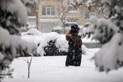 بارش برف سنگین در اردبیل