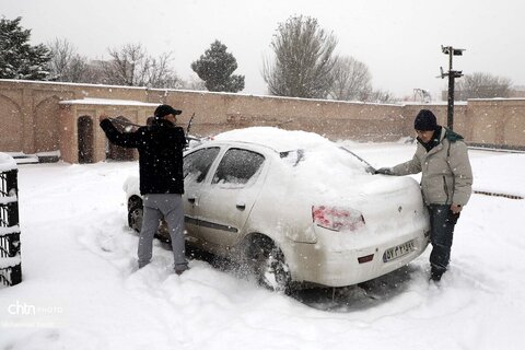 بارش برف سنگین در اردبیل