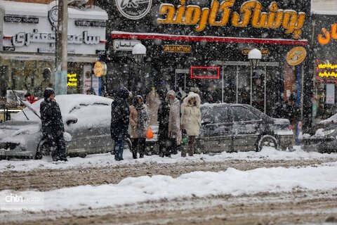 بارش برف سنگین در اردبیل