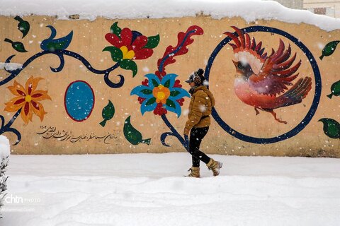 بارش برف سنگین در اردبیل