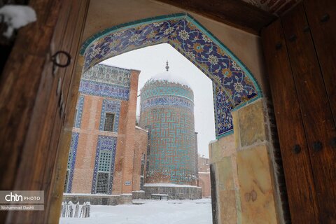 بارش برف سنگین در اردبیل