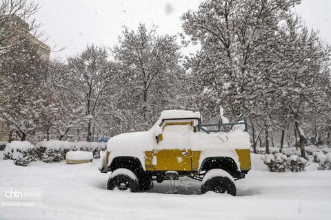 بارش برف سنگین در اردبیل