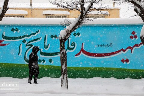 بارش برف سنگین در اردبیل