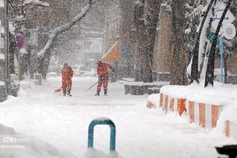 بارش برف سنگین در اردبیل