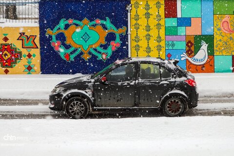 بارش برف سنگین در اردبیل