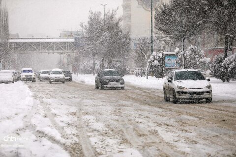 بارش برف سنگین در اردبیل