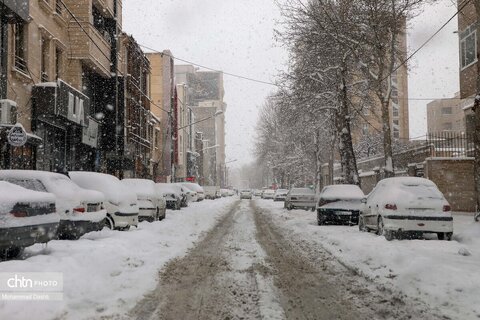 بارش برف سنگین در اردبیل