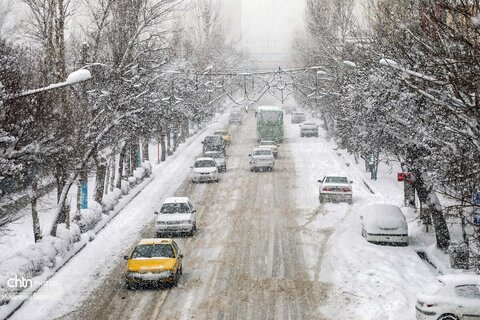 بارش برف سنگین در اردبیل