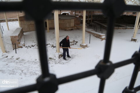 بارش برف سنگین در اردبیل