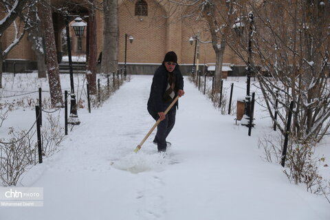 بارش برف سنگین در اردبیل