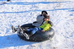 تیوپ سواری و تفریحات زمستانی در اردبیل