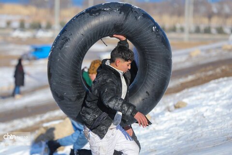 تیوپ سواری و تفریحات زمستانی در اردبیل