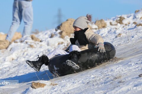 تیوپ سواری و تفریحات زمستانی در اردبیل