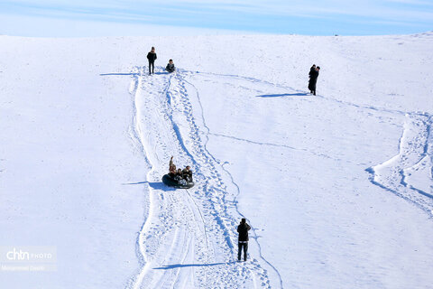 تیوپ سواری و تفریحات زمستانی در اردبیل