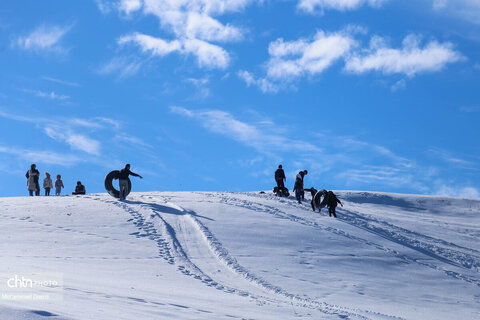 تیوپ سواری و تفریحات زمستانی در اردبیل
