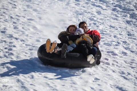 تیوپ سواری و تفریحات زمستانی در اردبیل