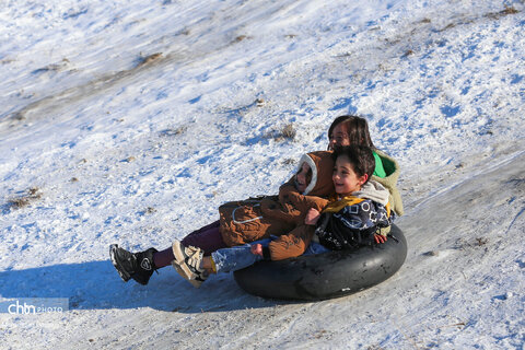 تیوپ سواری و تفریحات زمستانی در اردبیل