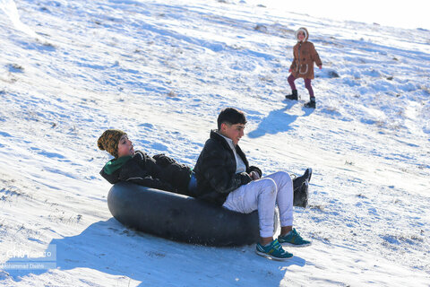 تیوپ سواری و تفریحات زمستانی در اردبیل