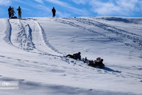 تیوپ سواری و تفریحات زمستانی در اردبیل