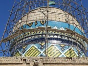 مرمت کاشیکاری گنبد بنای تاریخی و مذهبی امامزاده شاهزاده محمد (ع) ورامین آغاز شد